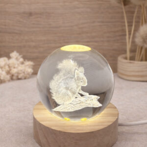 boule de cristal décor écureuil