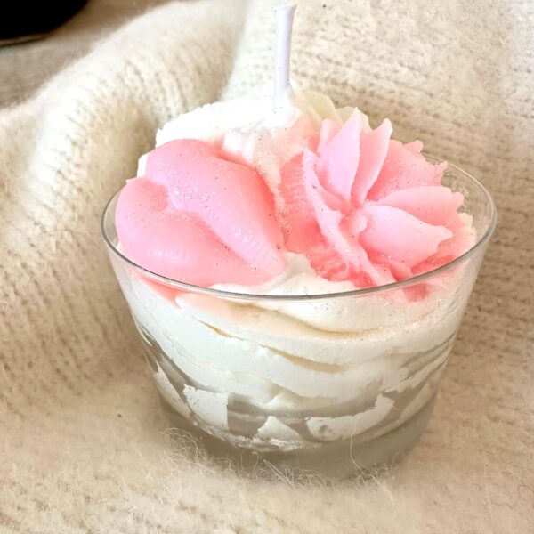bougie mini verrine rose carmen