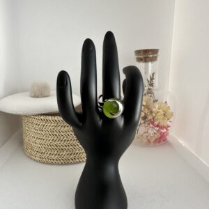 bague pierre de fibre polie pierres,bien-être et douceur