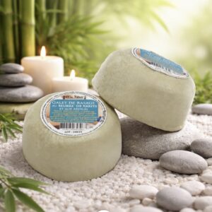 Galet de Rasage au beurre de karité et  aux argiles.