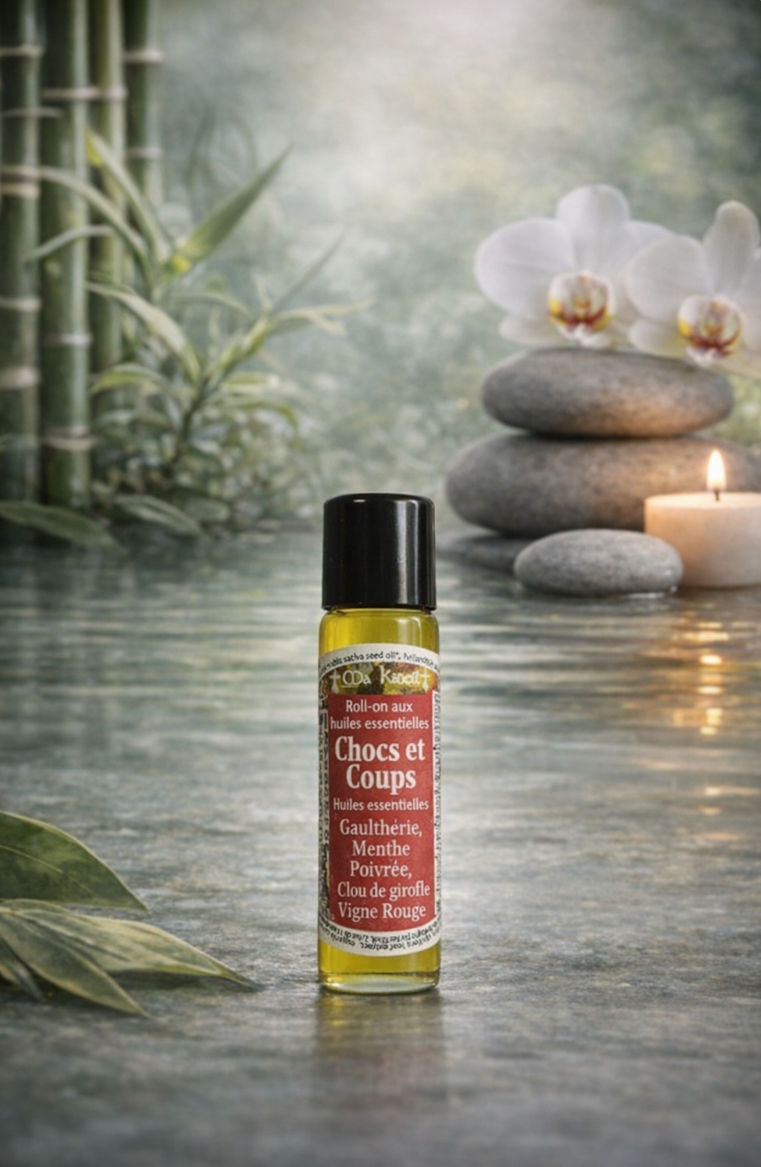 Roll-on aux huiles essentielles Chocs et Coups
