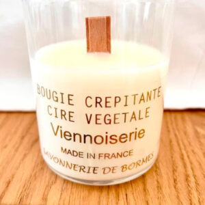 Bougie crépitante à la cire végétale senteur coton