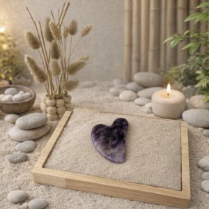 Gua cha en pierre d’ améthyste