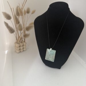 Pierre plate rectangle en amazonite