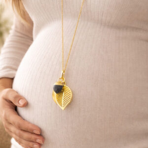 collier Bola feuille et labradorite