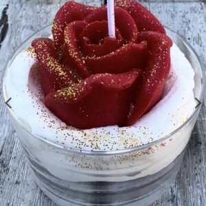 Bougie à la rose