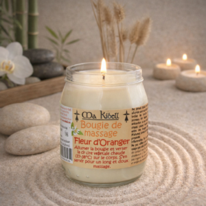 Bougie de massage fleurs d’oranger