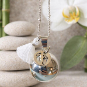 collier Bola de grossesse petit pied et pompom