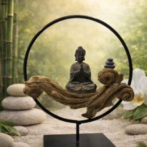 bouddha +cercle sur pied